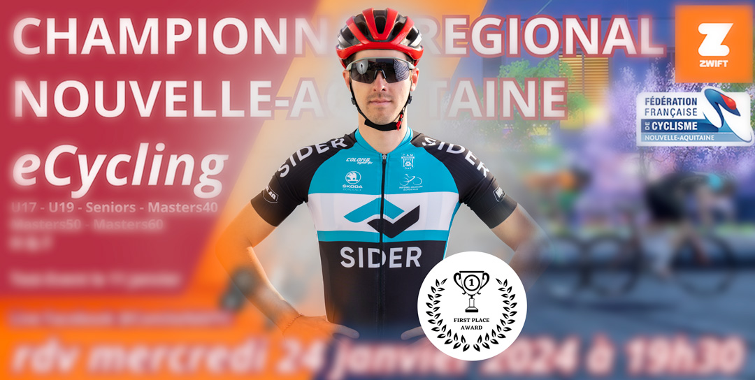 Alexis Carpentier Champion Aquitaine eCycling