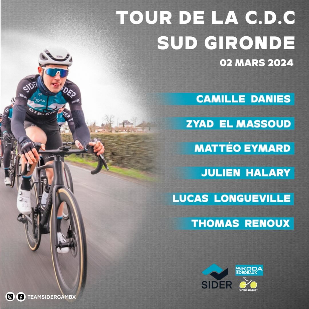 Affiche Tour de la CDC Sud Gironde 2 mars 2024