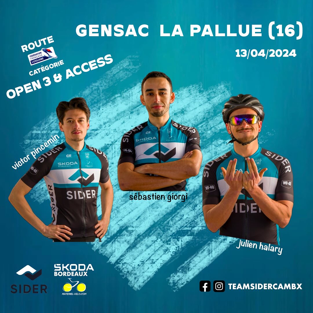 TEAM SIDER CAM BX sur Gensac La Pallue en Charente